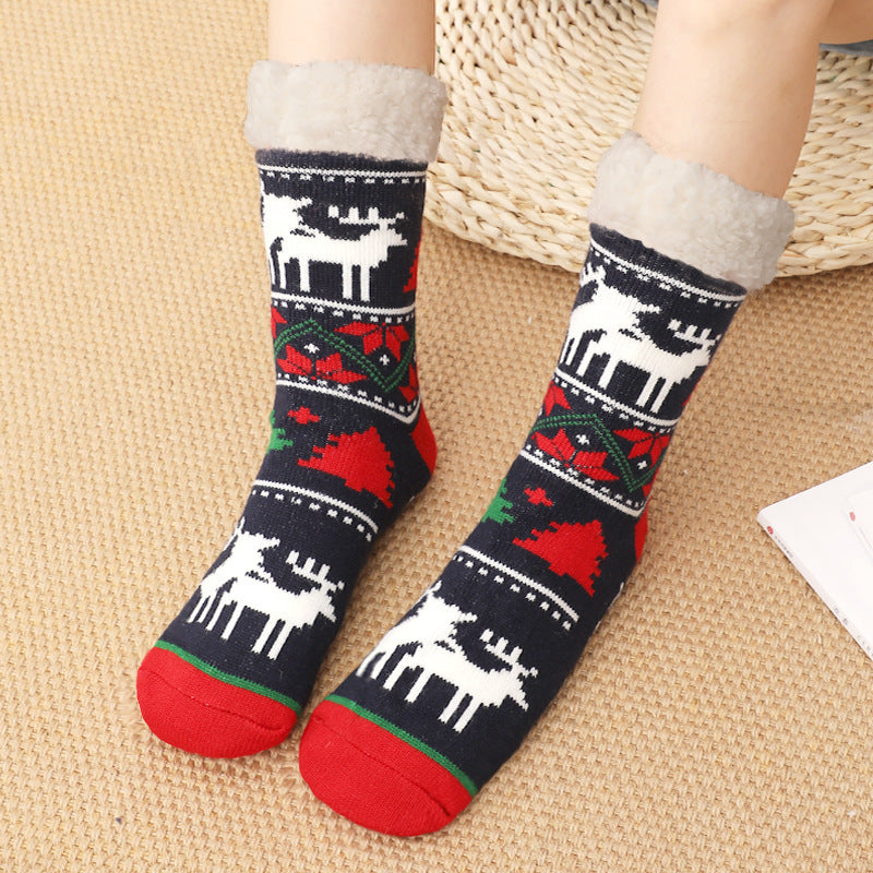 Female Warm-keeping Socks Christmas Room Socks Snow Socks Home Sleeping Socks