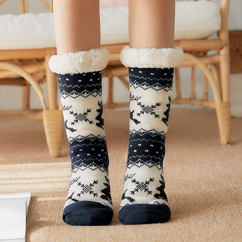 Female Warm-keeping Socks Christmas Room Socks Snow Socks Home Sleeping Socks