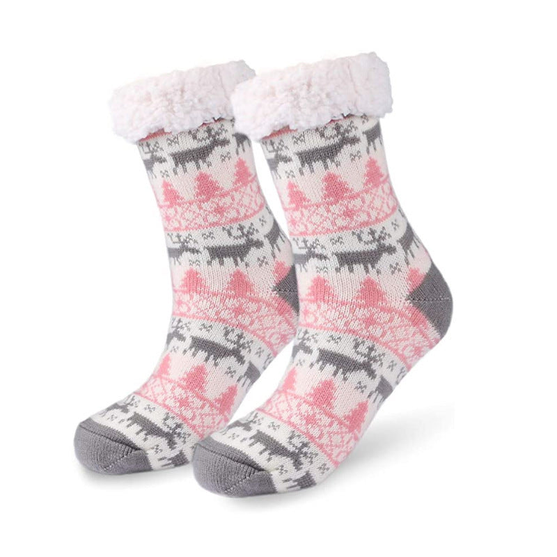Female Warm-keeping Socks Christmas Room Socks Snow Socks Home Sleeping Socks