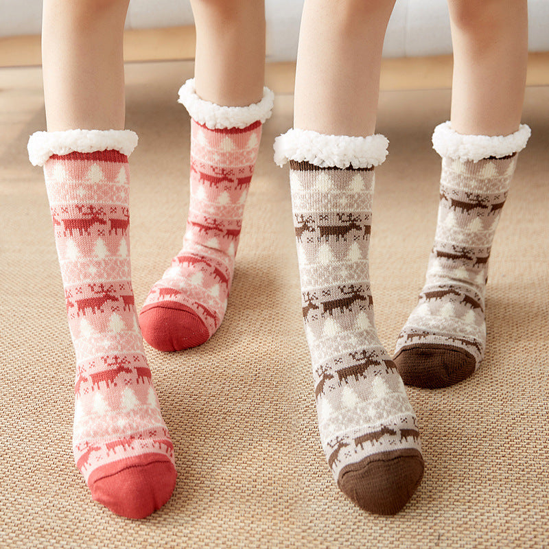 Female Warm-keeping Socks Christmas Room Socks Snow Socks Home Sleeping Socks